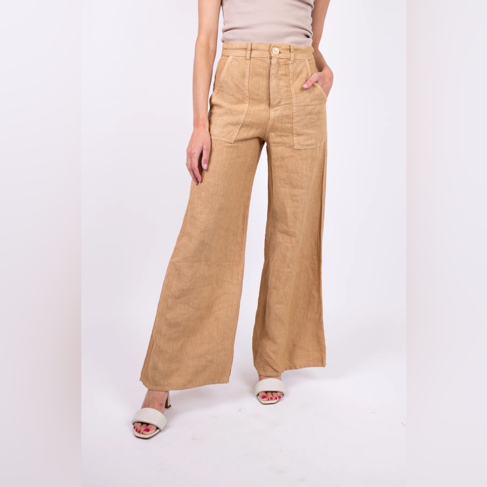 Enza Costa High Waist Linen Pants